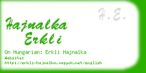 hajnalka erkli business card